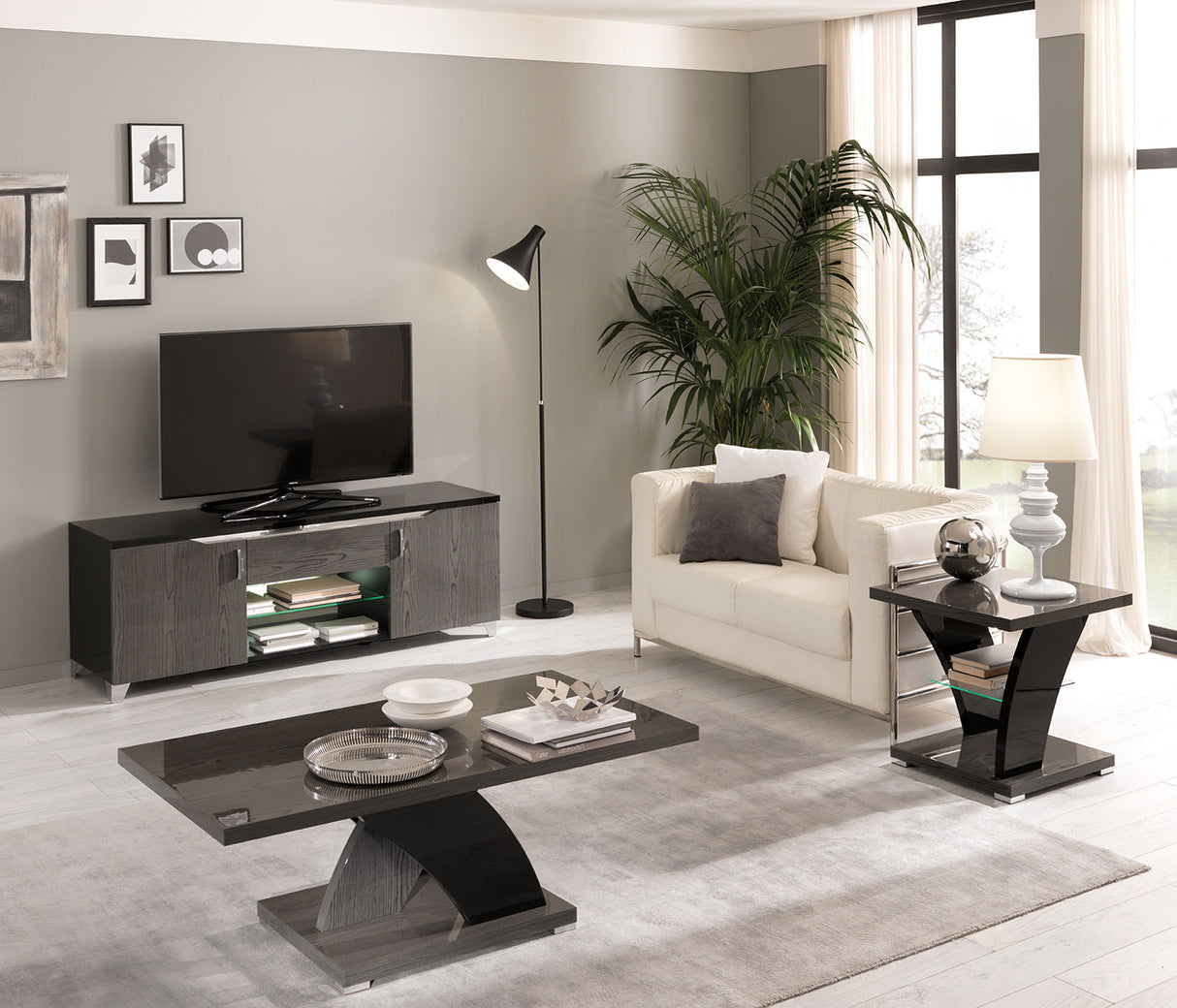 San Martino Metropol Grey 2 Door TV Unit