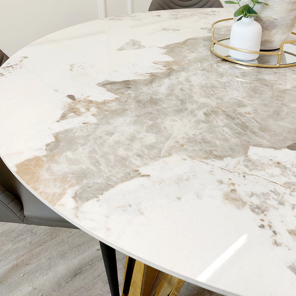 Nero 1.2 Round Dining Table with Sintered Stone Top
