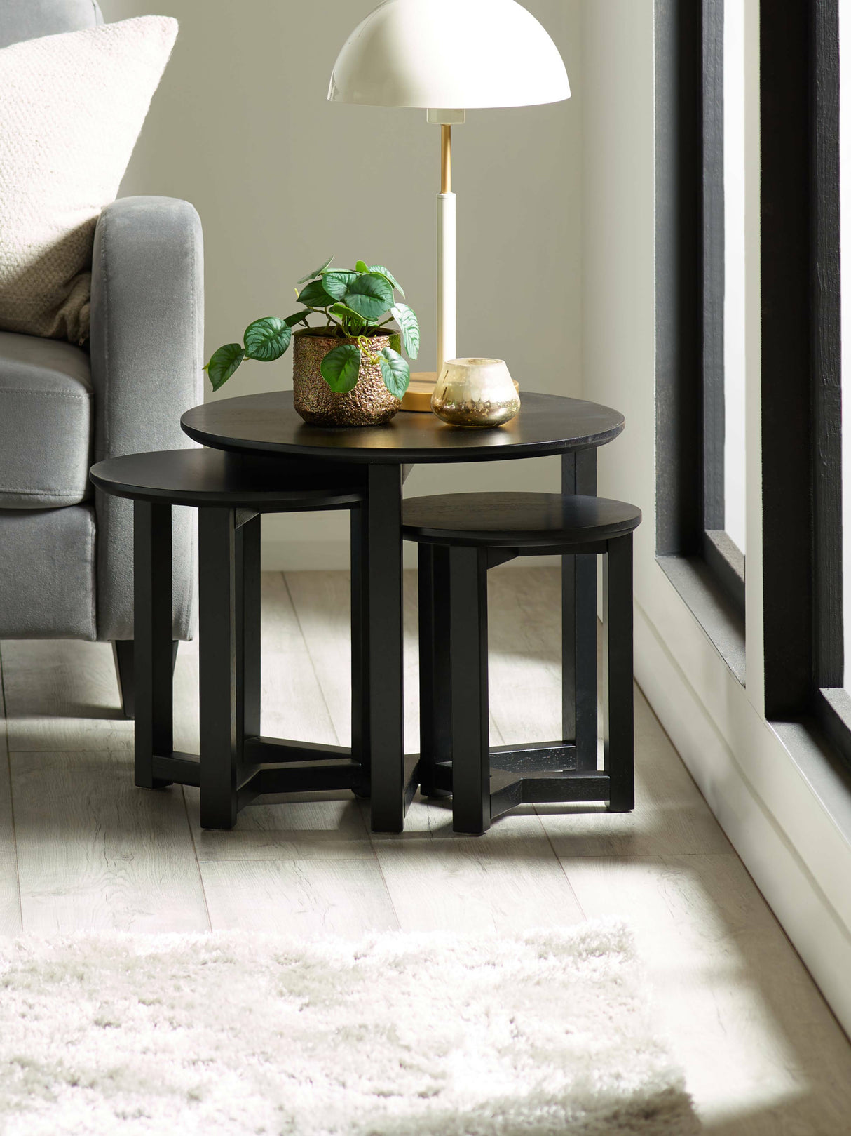 Nidri Round Nest of 3 Side Tables