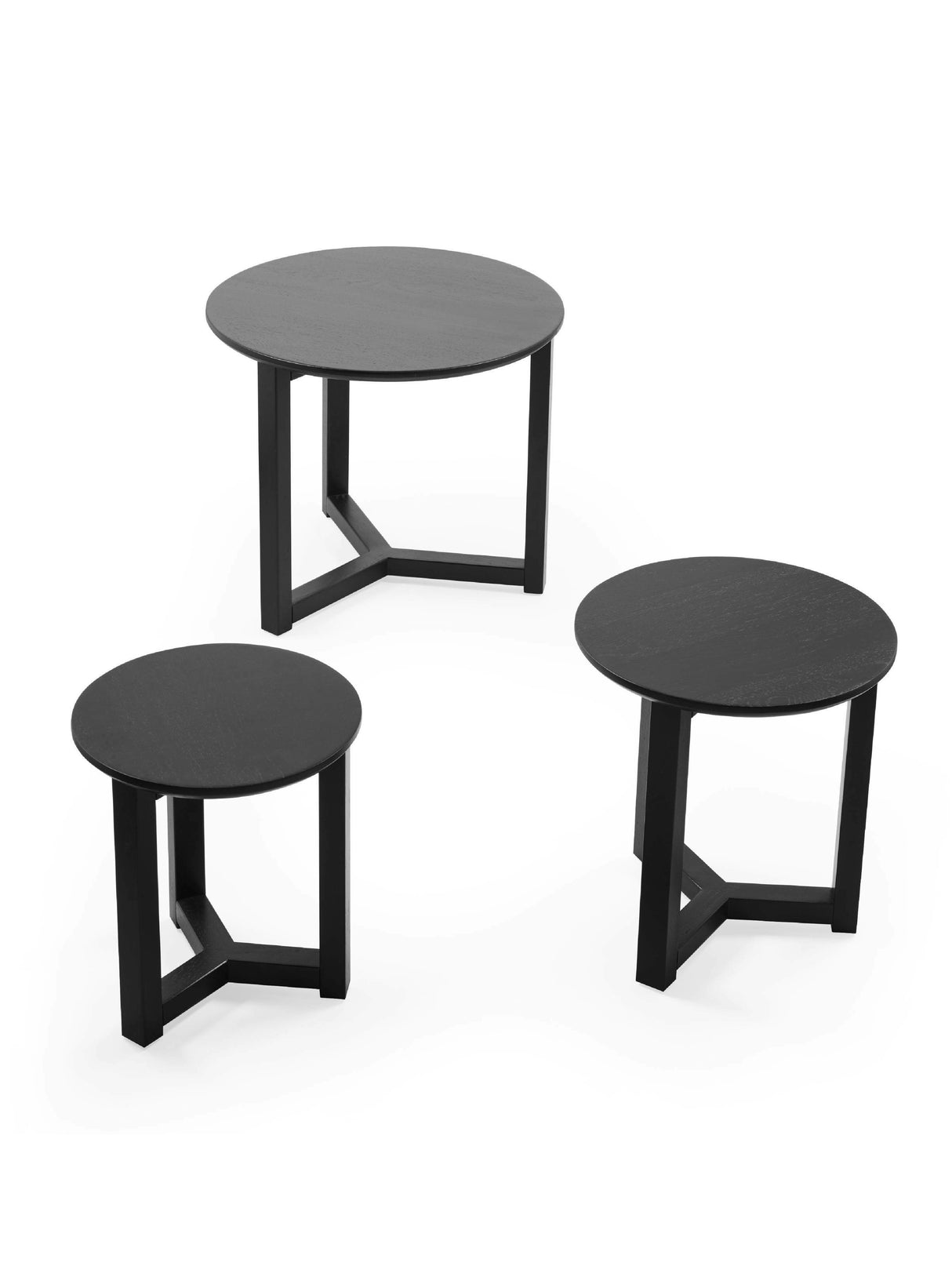 Nidri Round Nest of 3 Side Tables