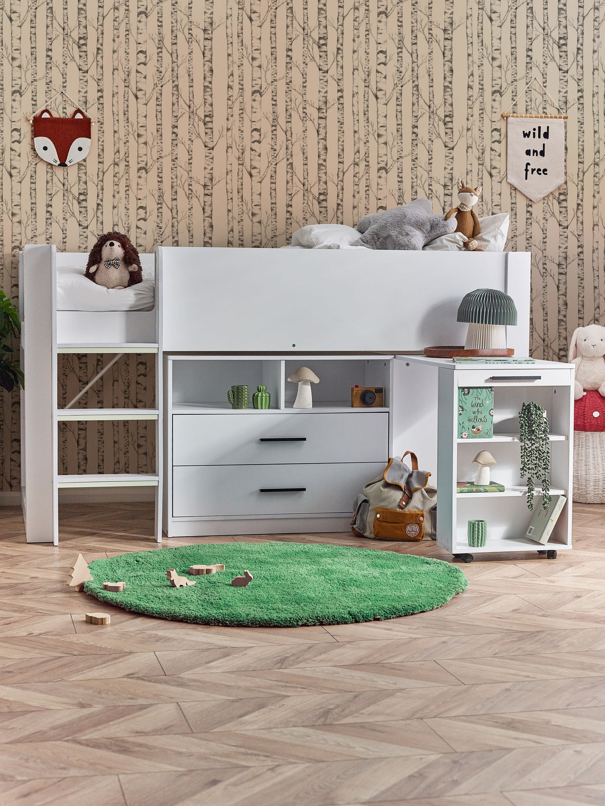Otis Mid Sleeper Bed with Desk