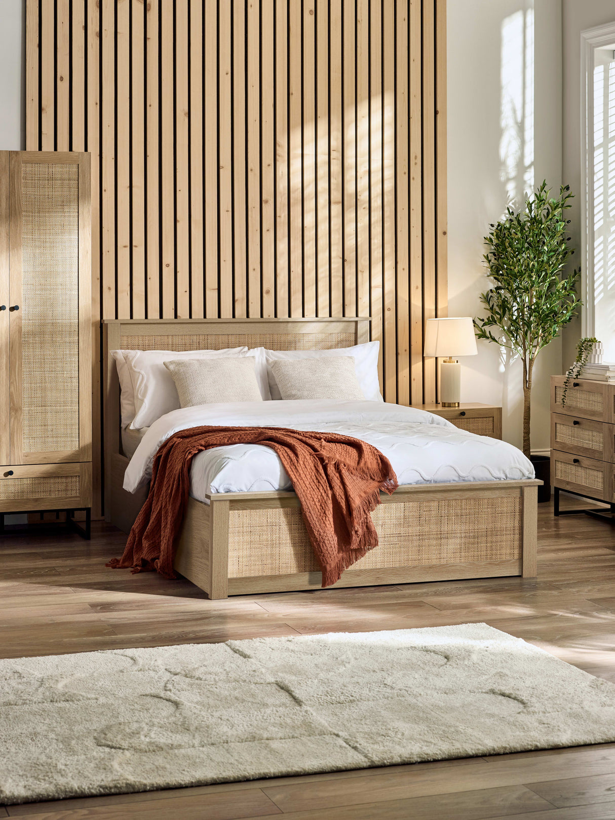 Padstow Rattan Ottoman Storage Bed