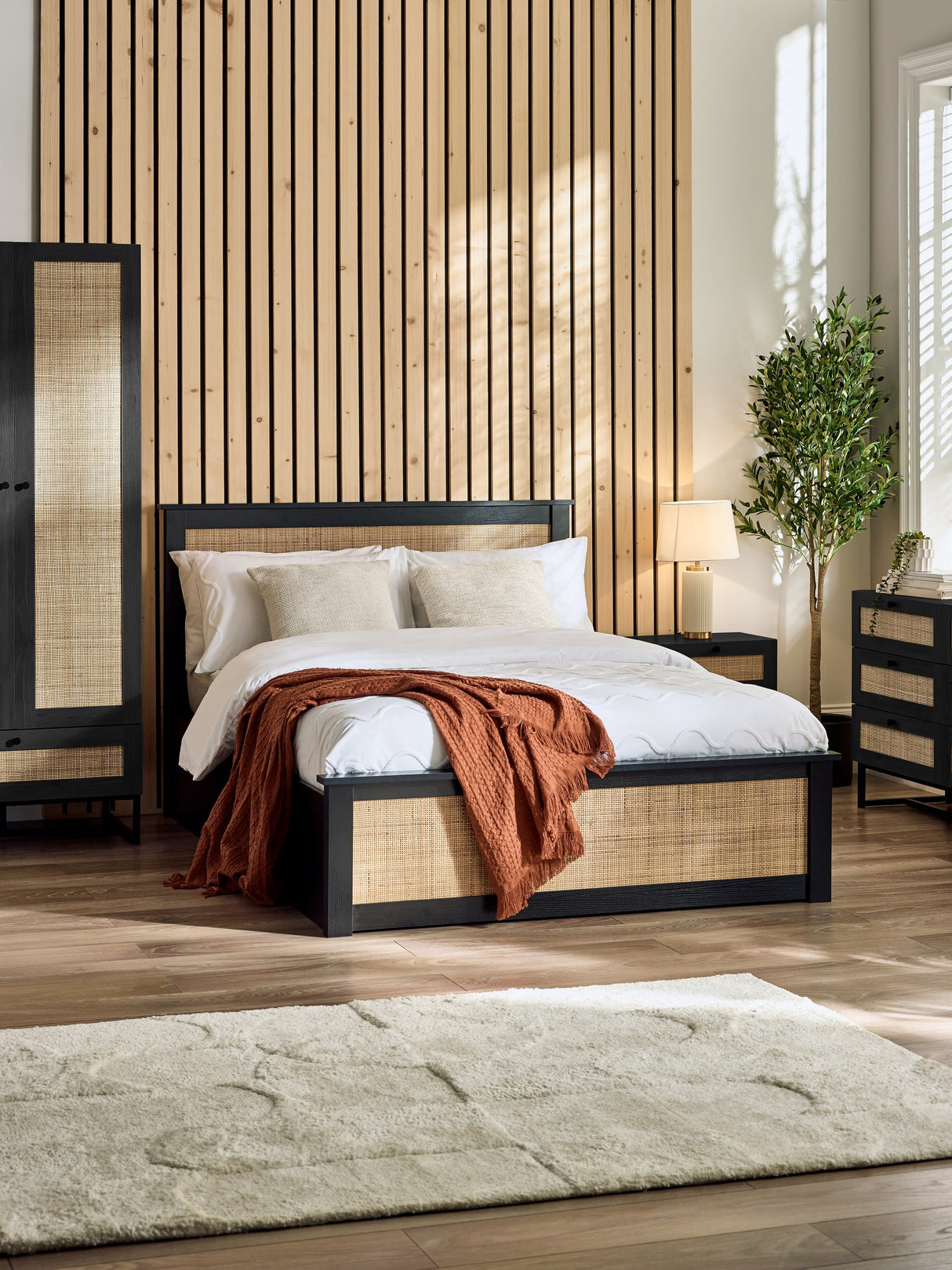 Padstow Rattan Ottoman Storage Bed