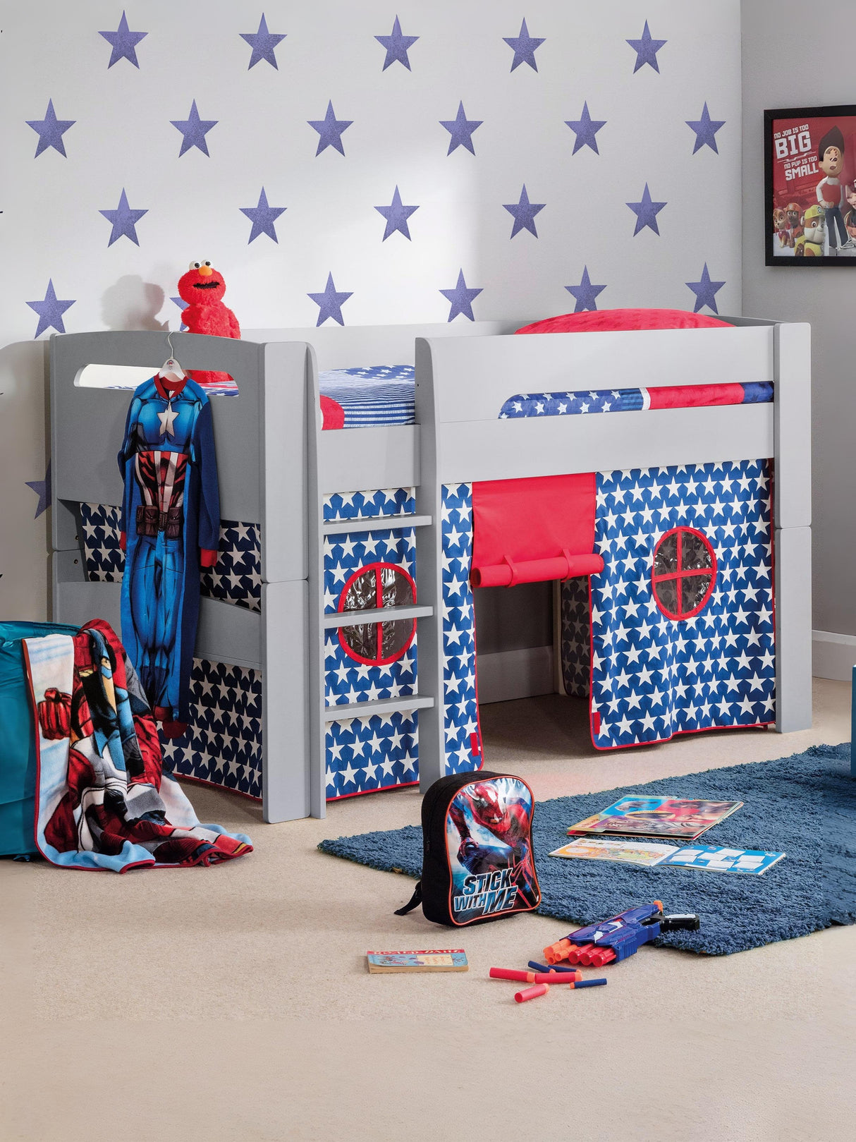 Pluto Convertible Mid Sleeper Bed