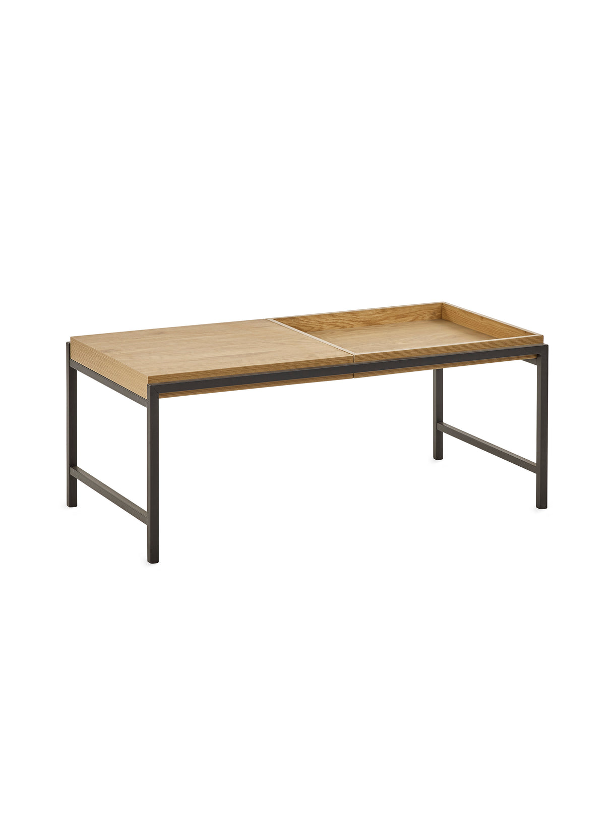 Reuben Rectangular Coffee Table with Reversible Tray Tops