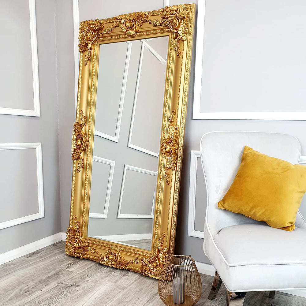 Roma Bevel Mirror in Gold - Multiple Sizes
