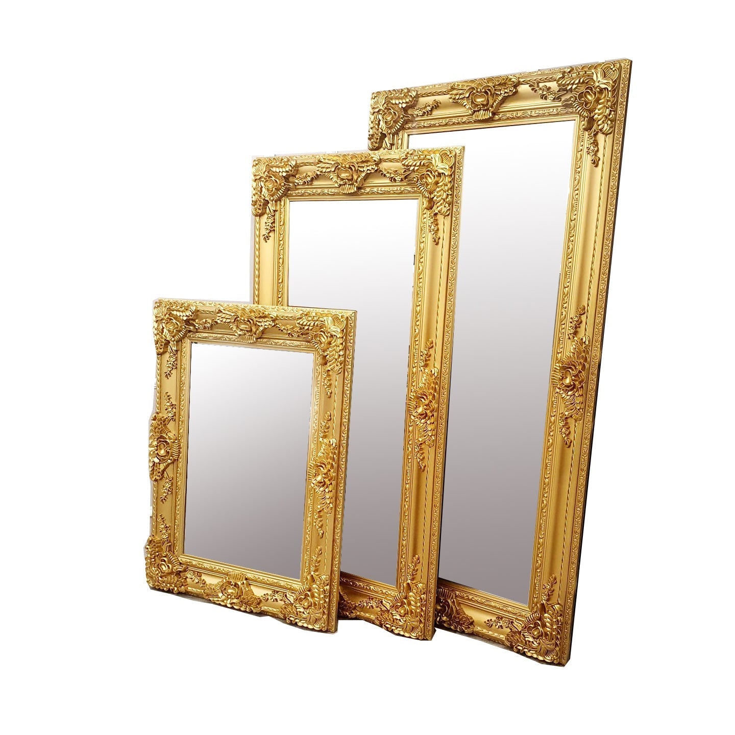 Roma Bevel Mirror in Gold - Multiple Sizes