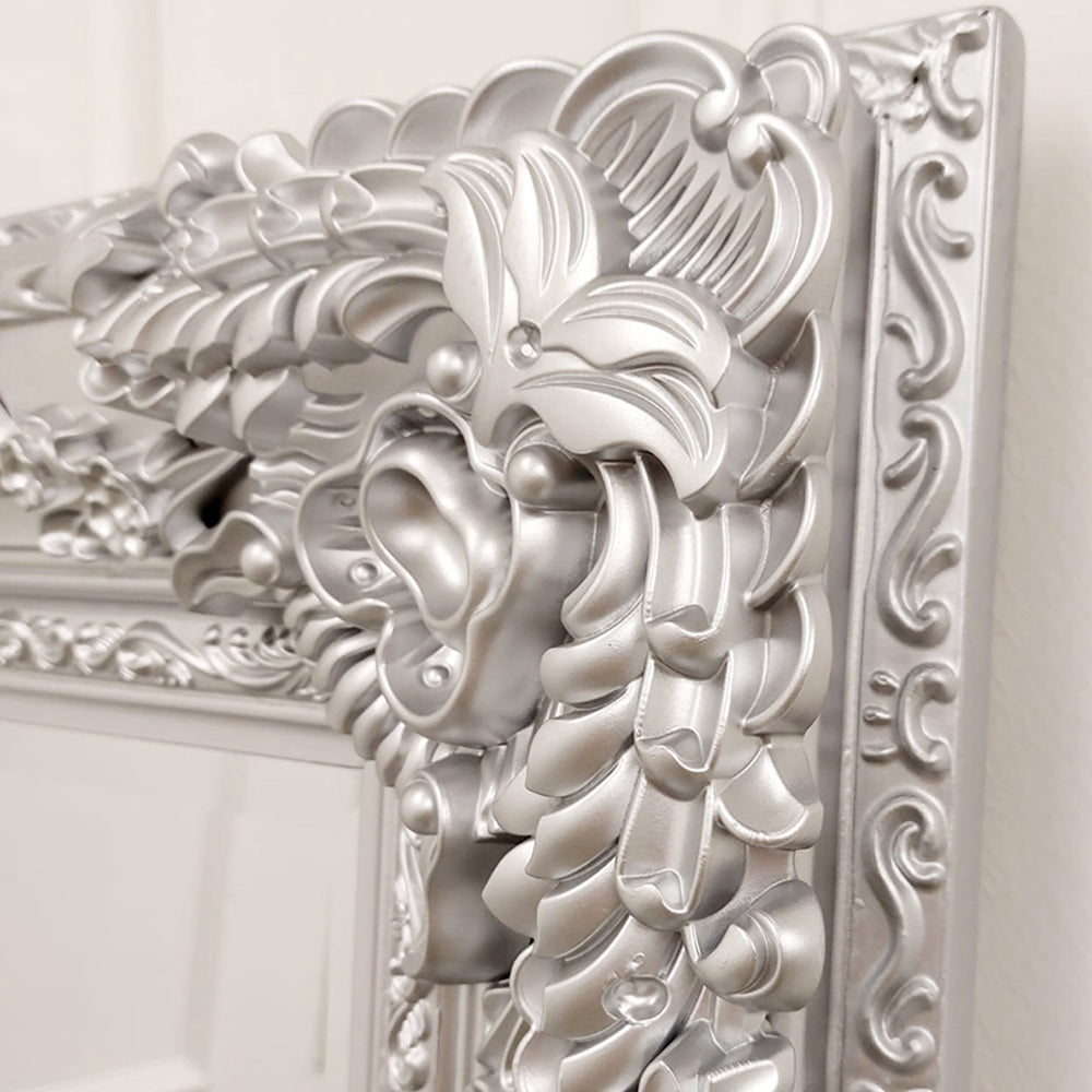 Roma Bevel Mirror in Silver - Multiple Sizes