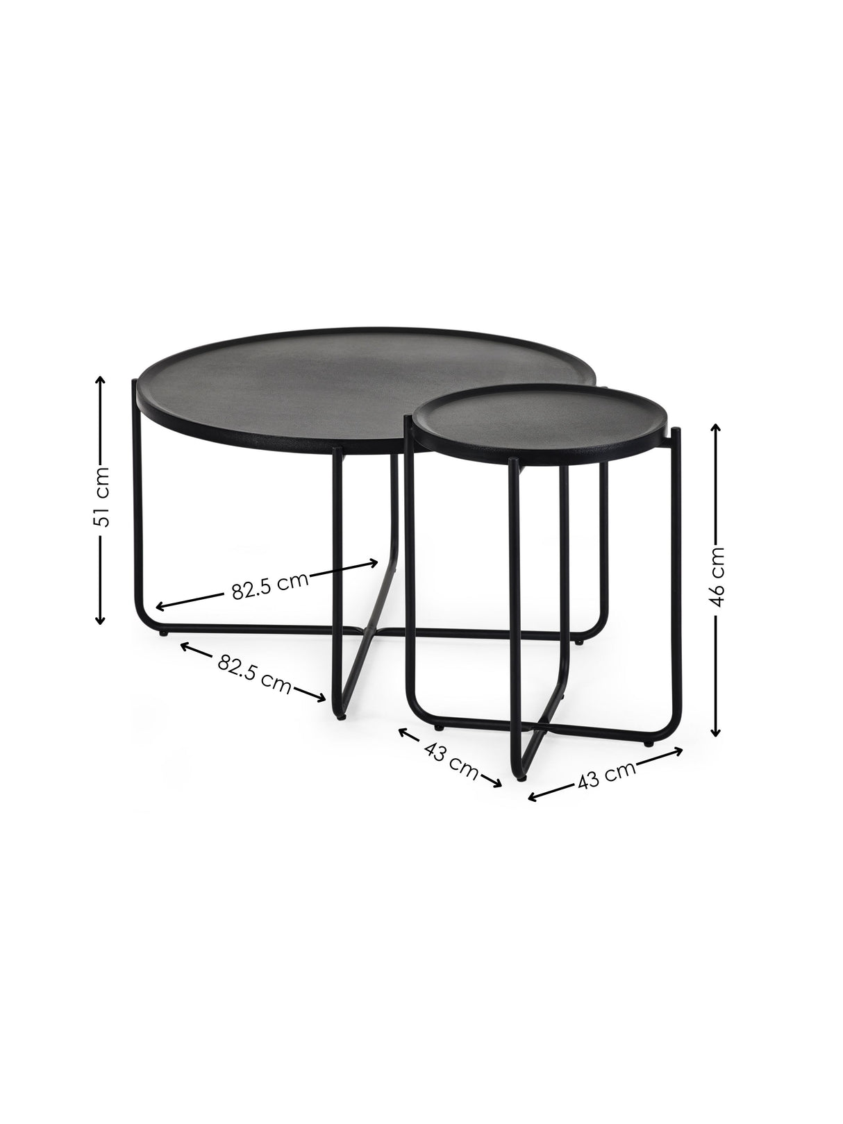 Sagrada Round Coffee and Side Table Set