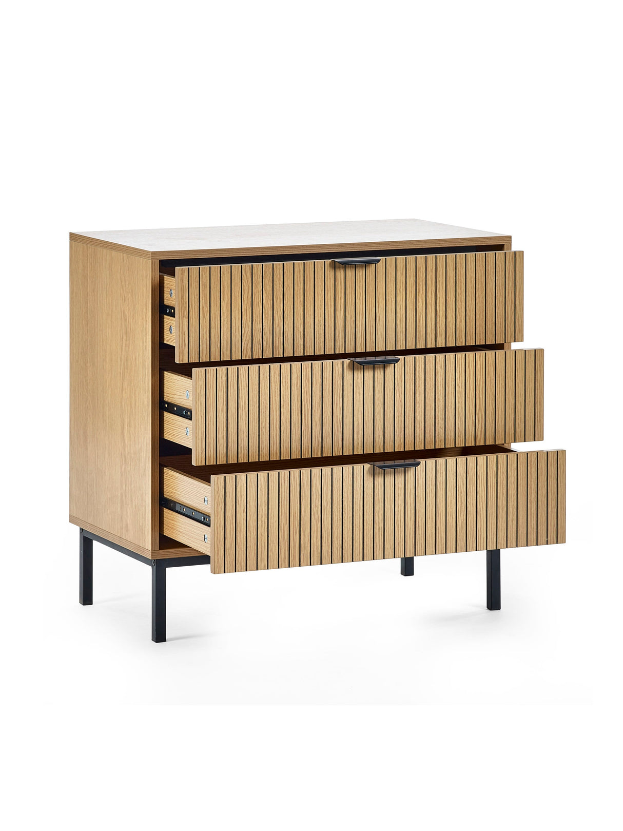 Sia Fluted 3 Drawer Chest
