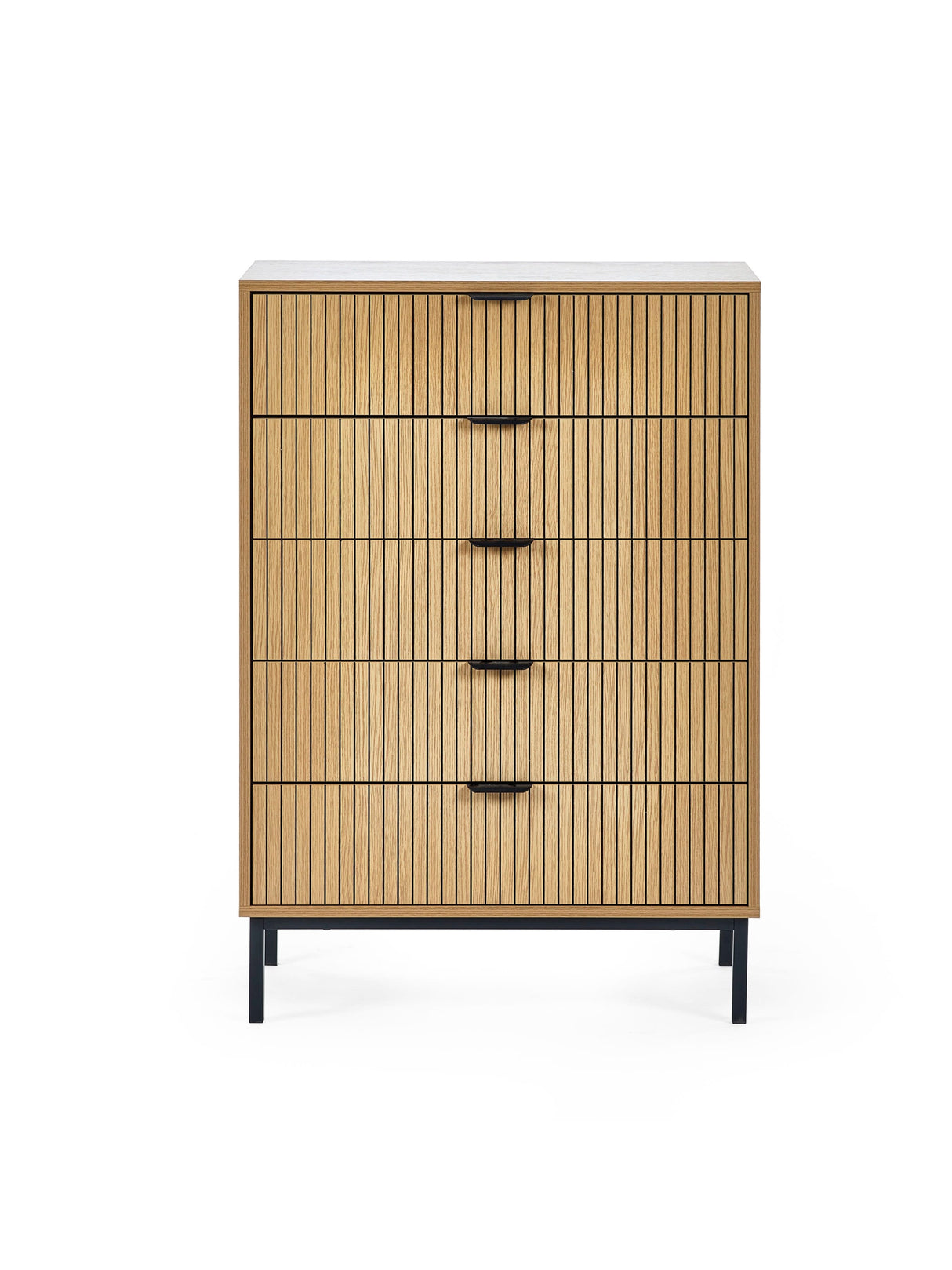 Sia Fluted 5 Drawer Chest