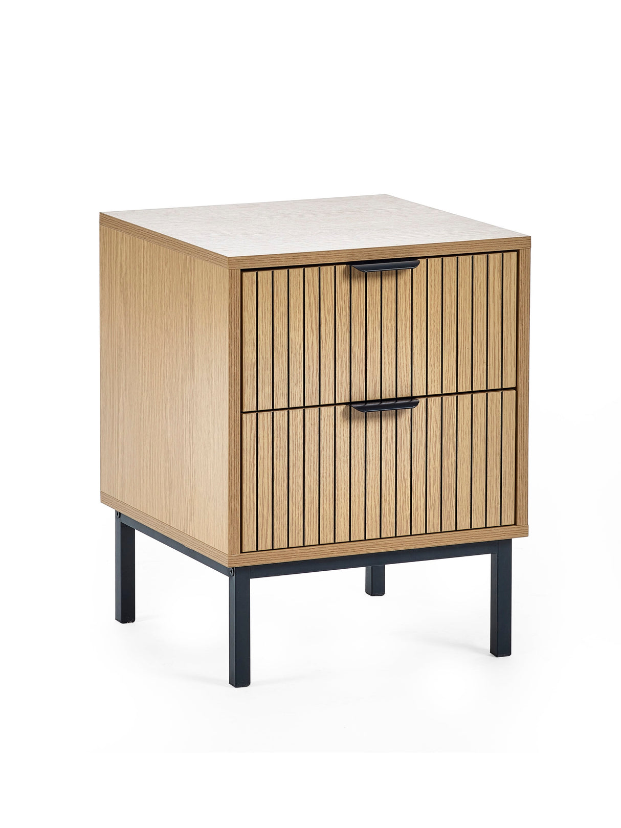 Sia Fluted 2 Drawer Bedside Table