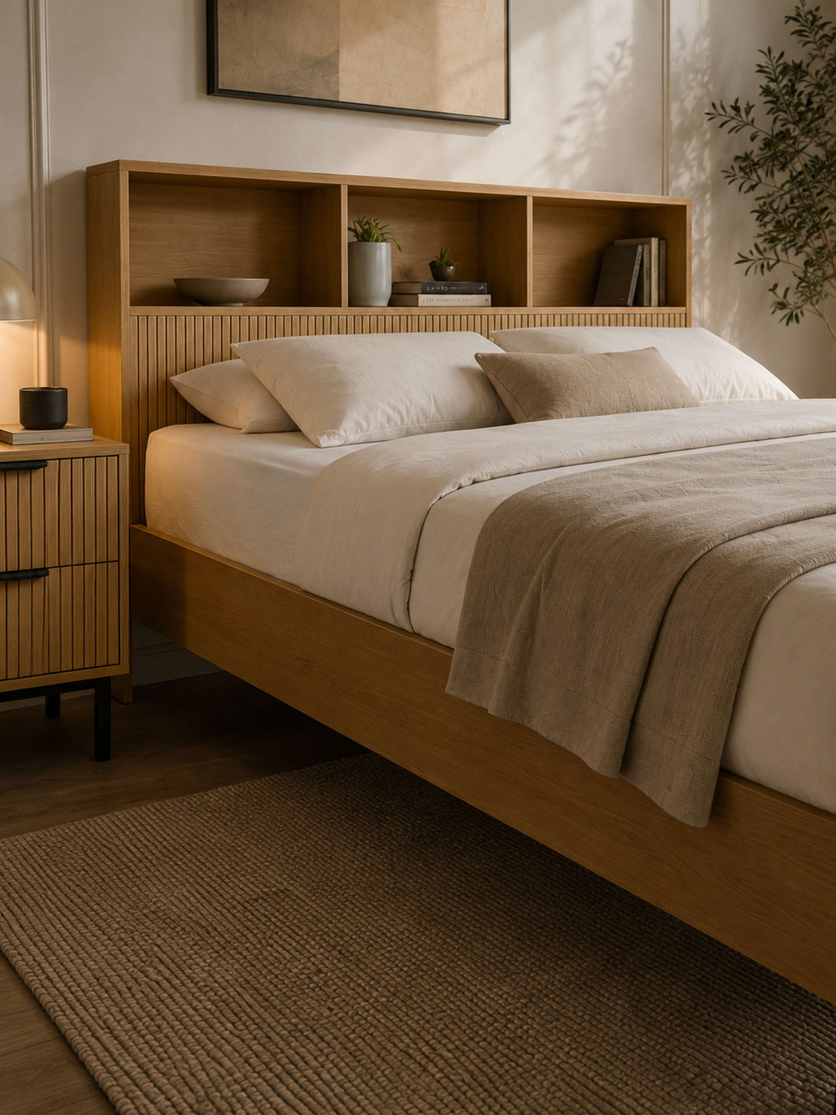 Sia Bookcase Headboard Bed