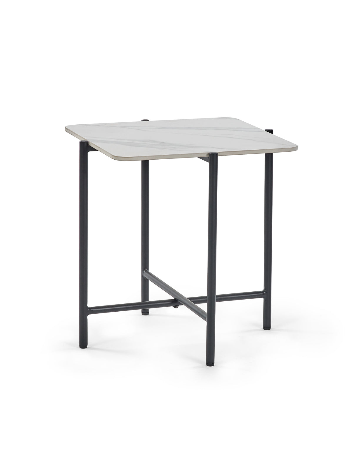 Siena Square Stone Top Side Table