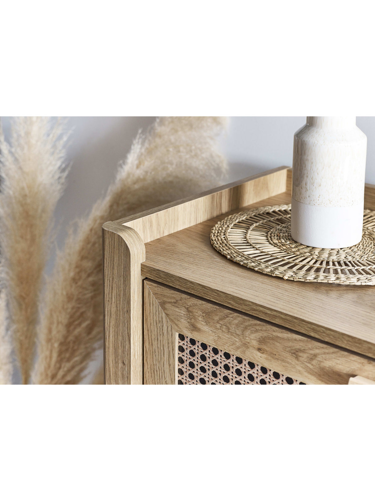 Sydney Rattan Print 3 Drawer Chest