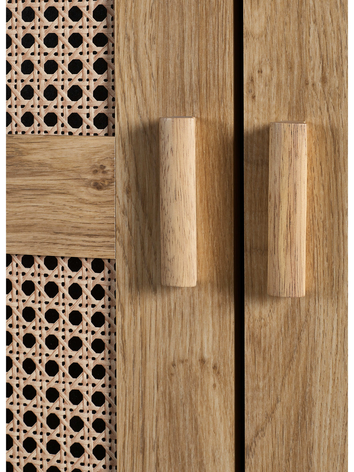 Sydney Rattan Print 2 Door Wardrobe with Shelf