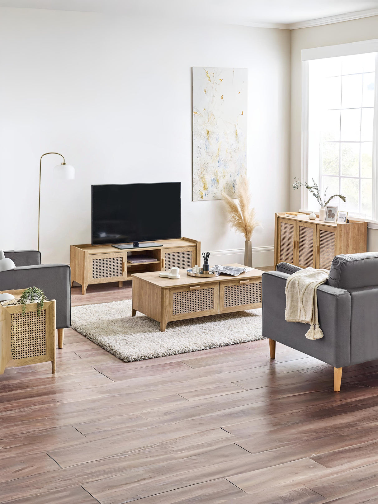 Sydney Rattan Print TV Unit
