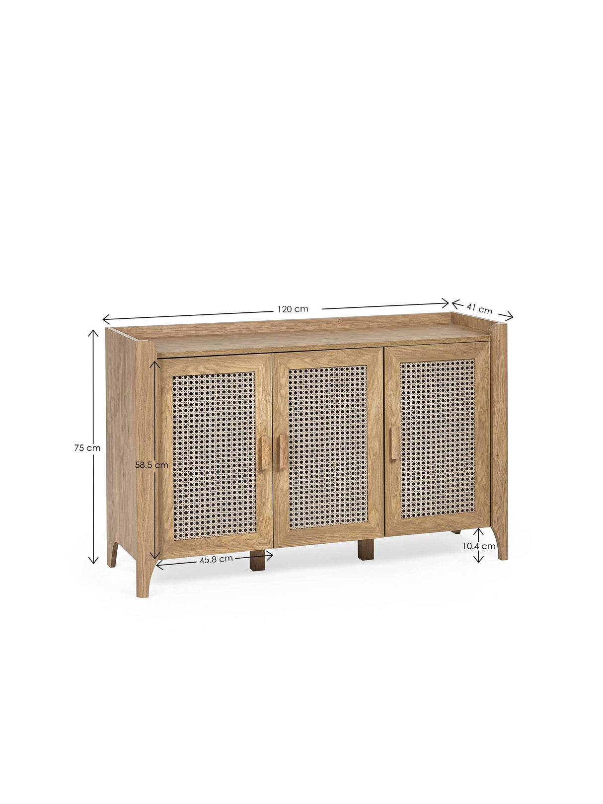 Sydney Rattan Print 3 Door Sideboard