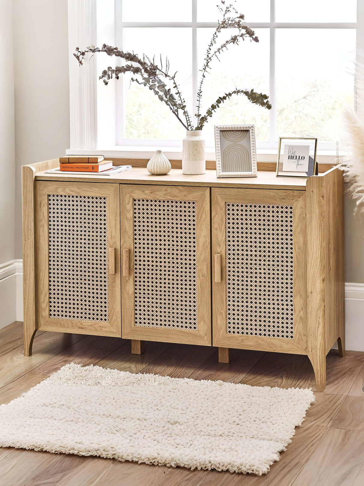Sydney Rattan Print 3 Door Sideboard
