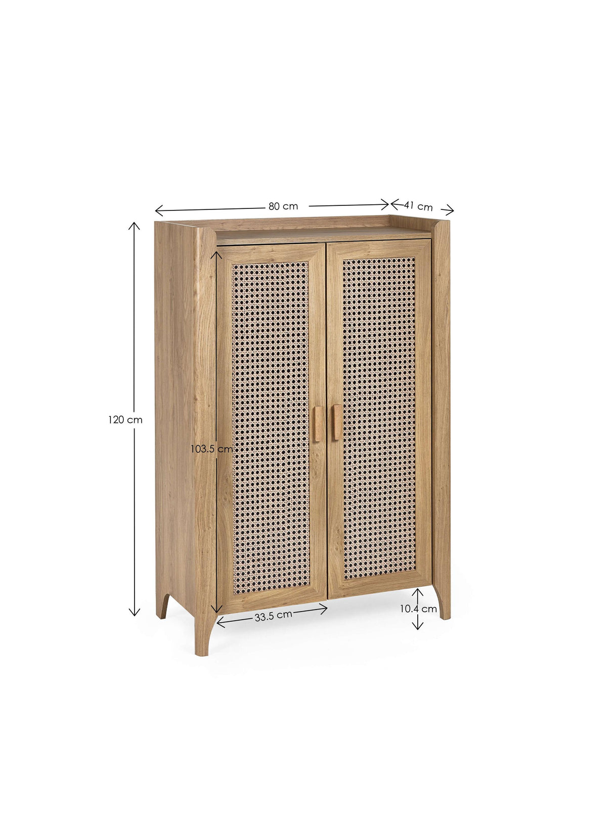 Sydney Rattan Print Shoe Cupboard