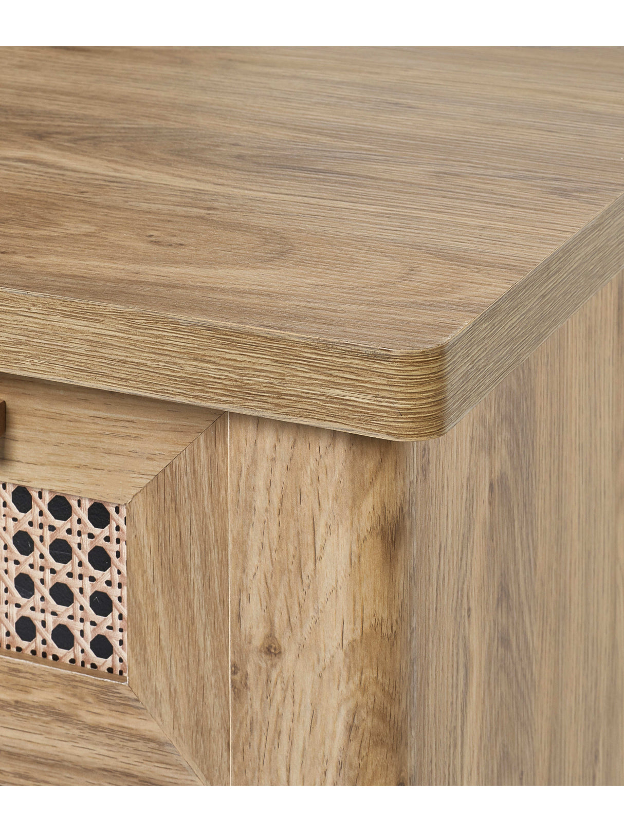 Sydney Rattan Print Desk with Cupboard