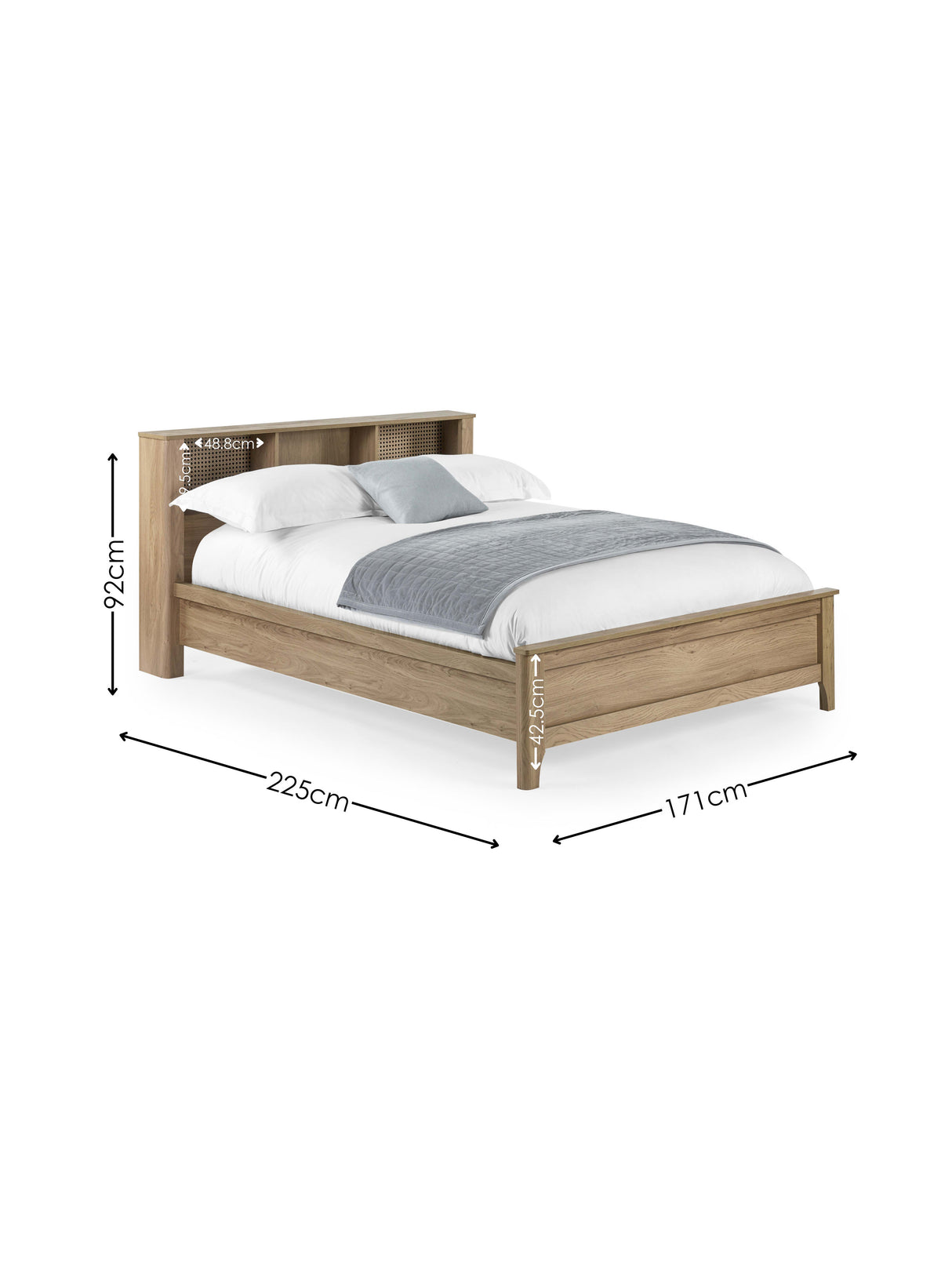 Sydney Rattan Print Bookcase Bed
