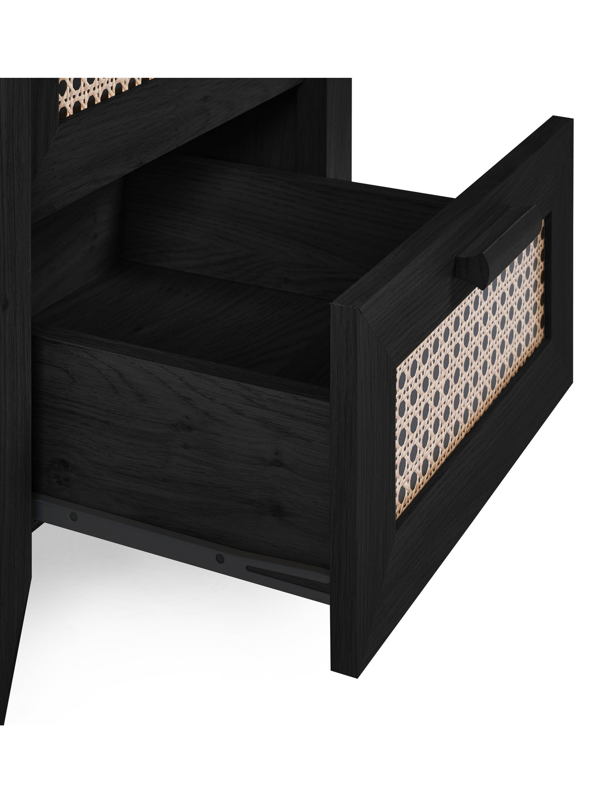Sydney Rattan Print 2 Drawer Bedside Table