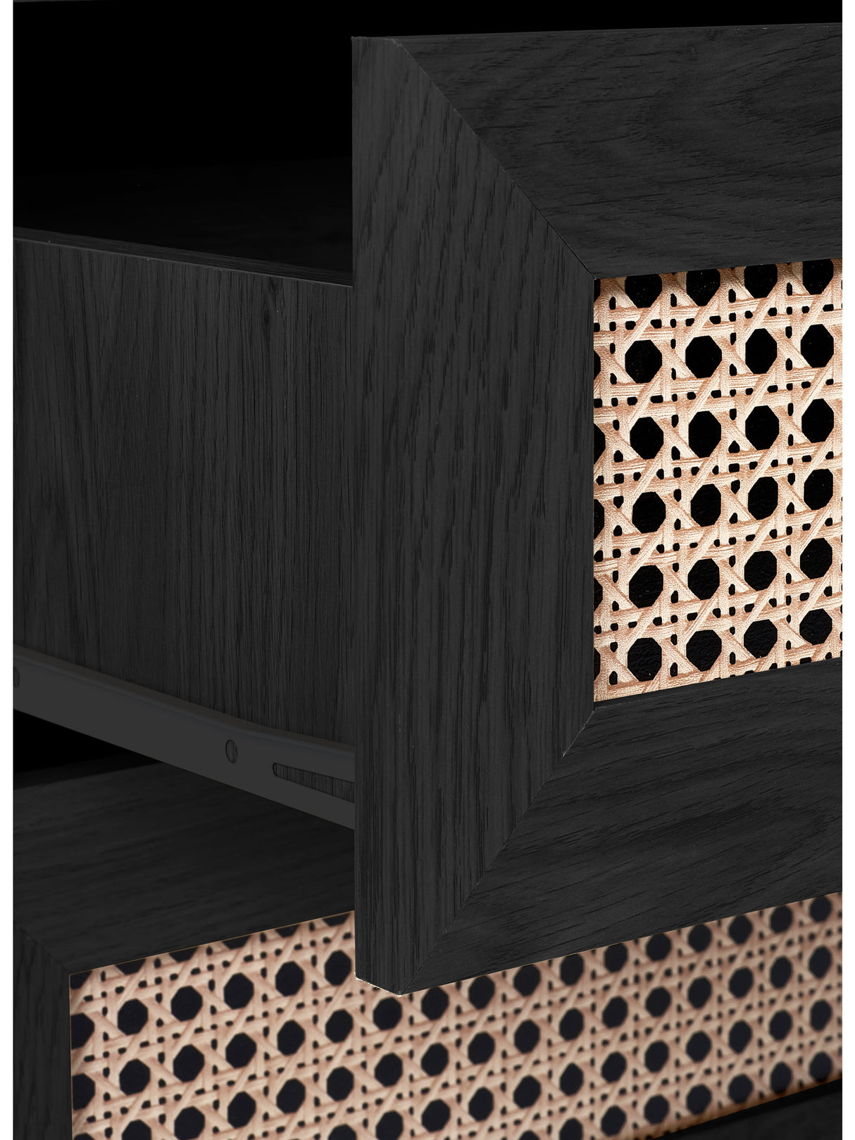 Sydney Rattan Print 5 Drawer Chest