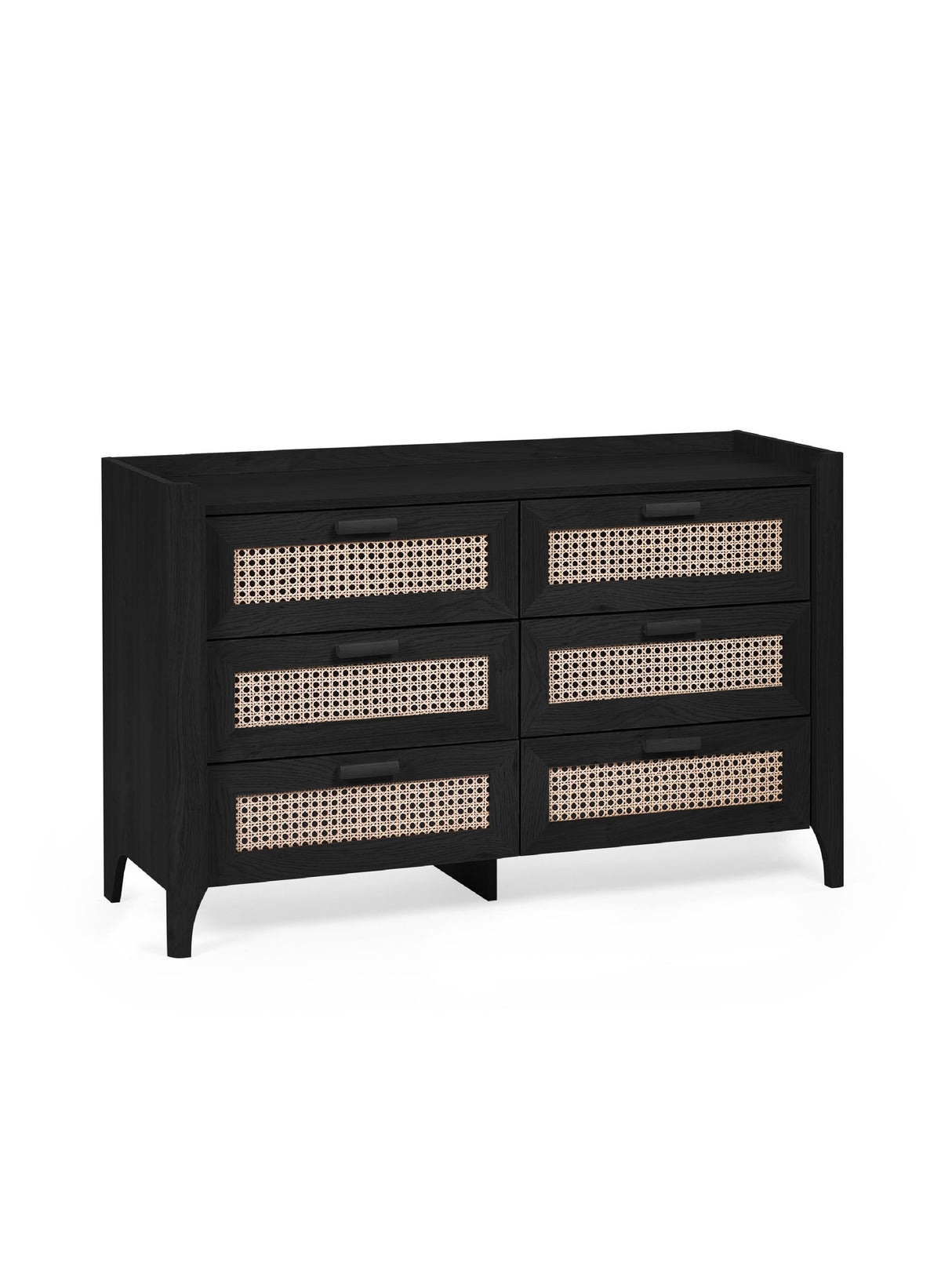Sydney Rattan Print 6 Drawer Wide Chest