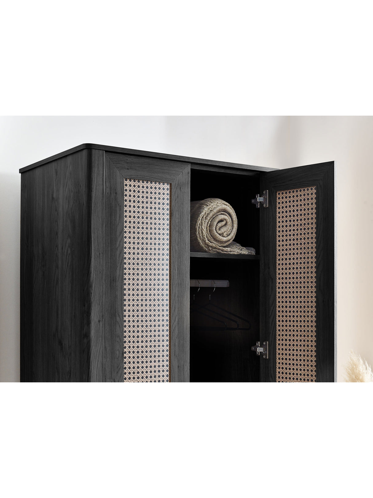 Sydney Rattan Print 2 Door Wardrobe with Shelf