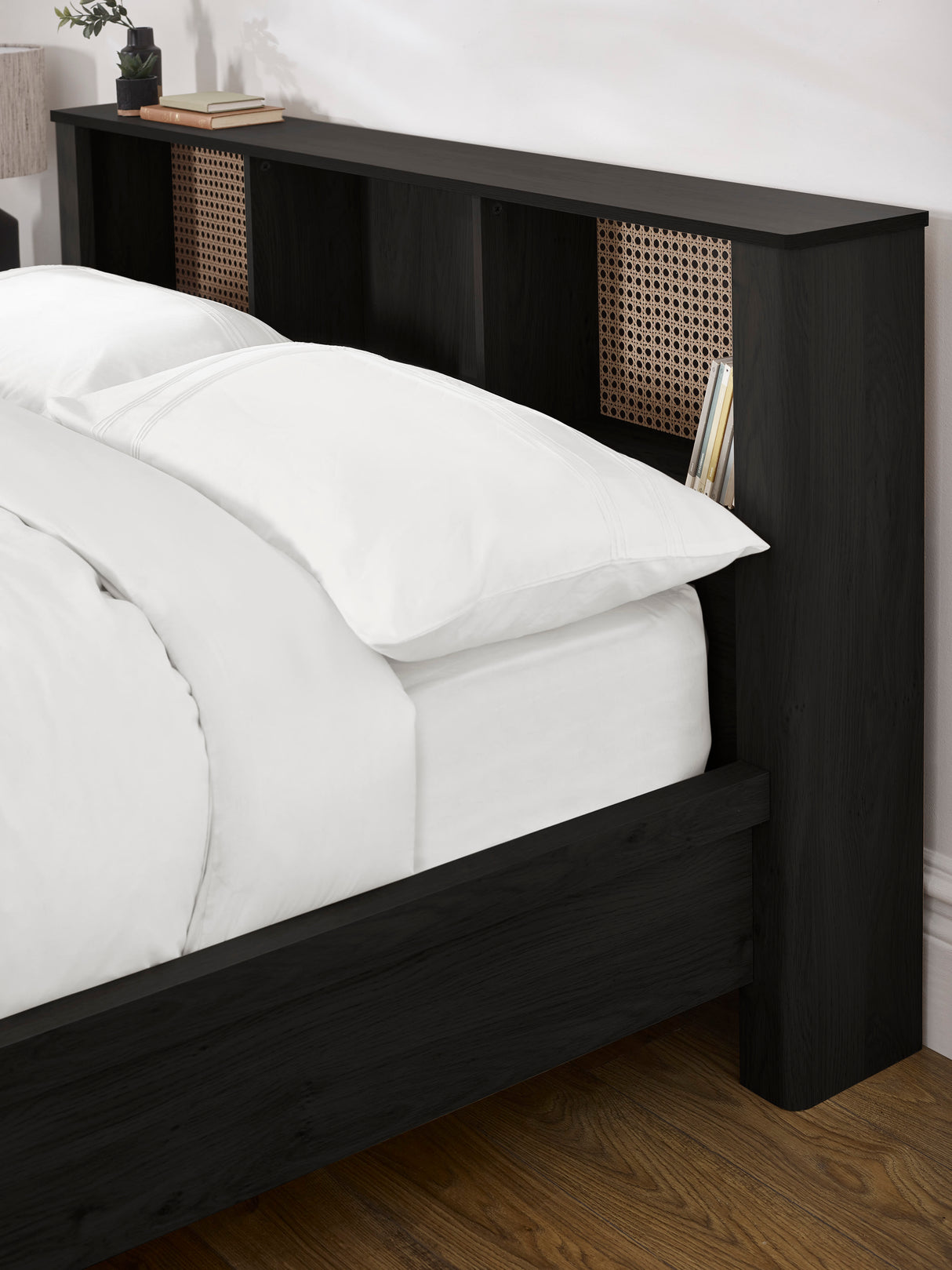Sydney Rattan Print Bookcase Bed