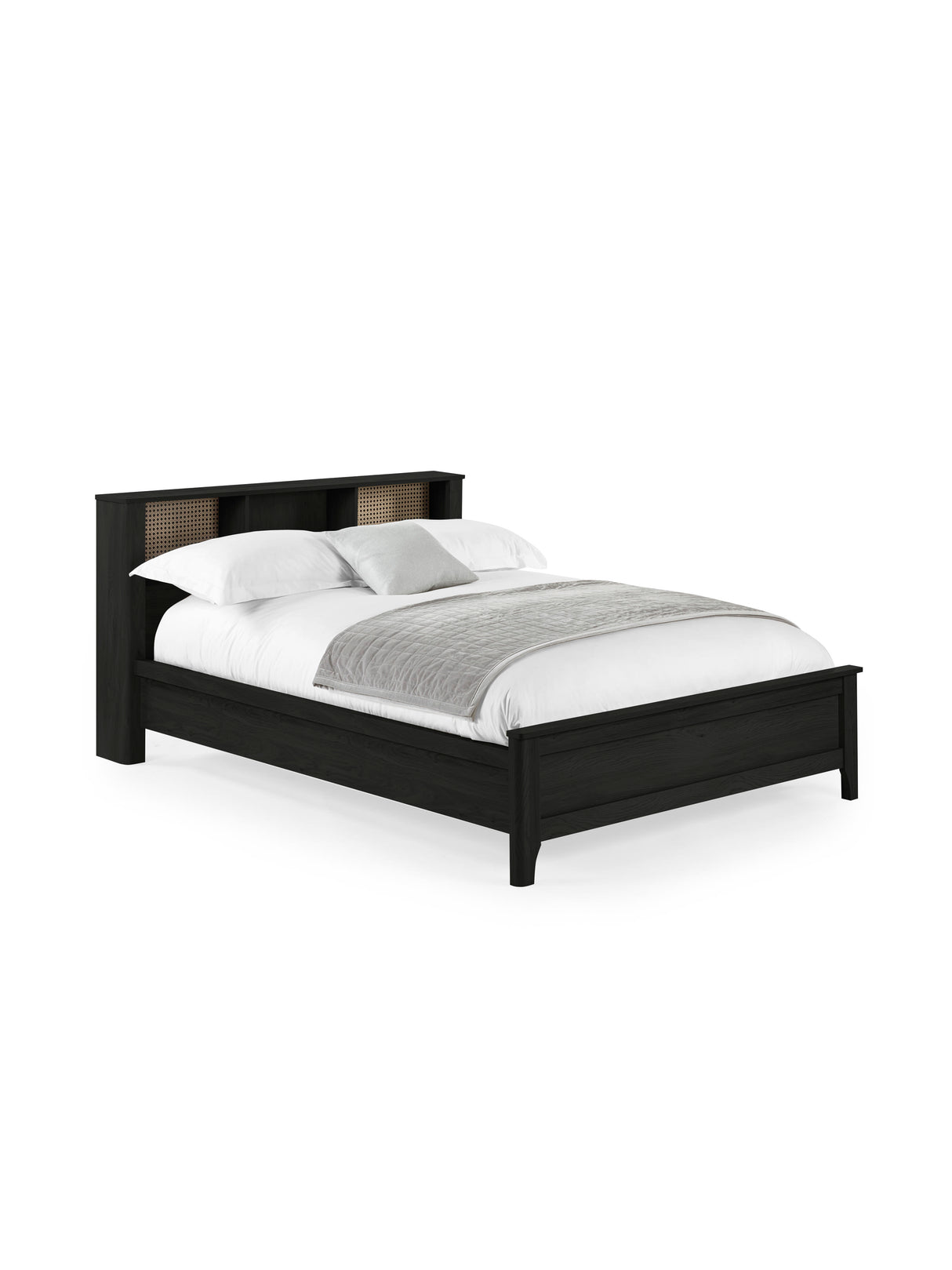Sydney Rattan Print Bookcase Bed