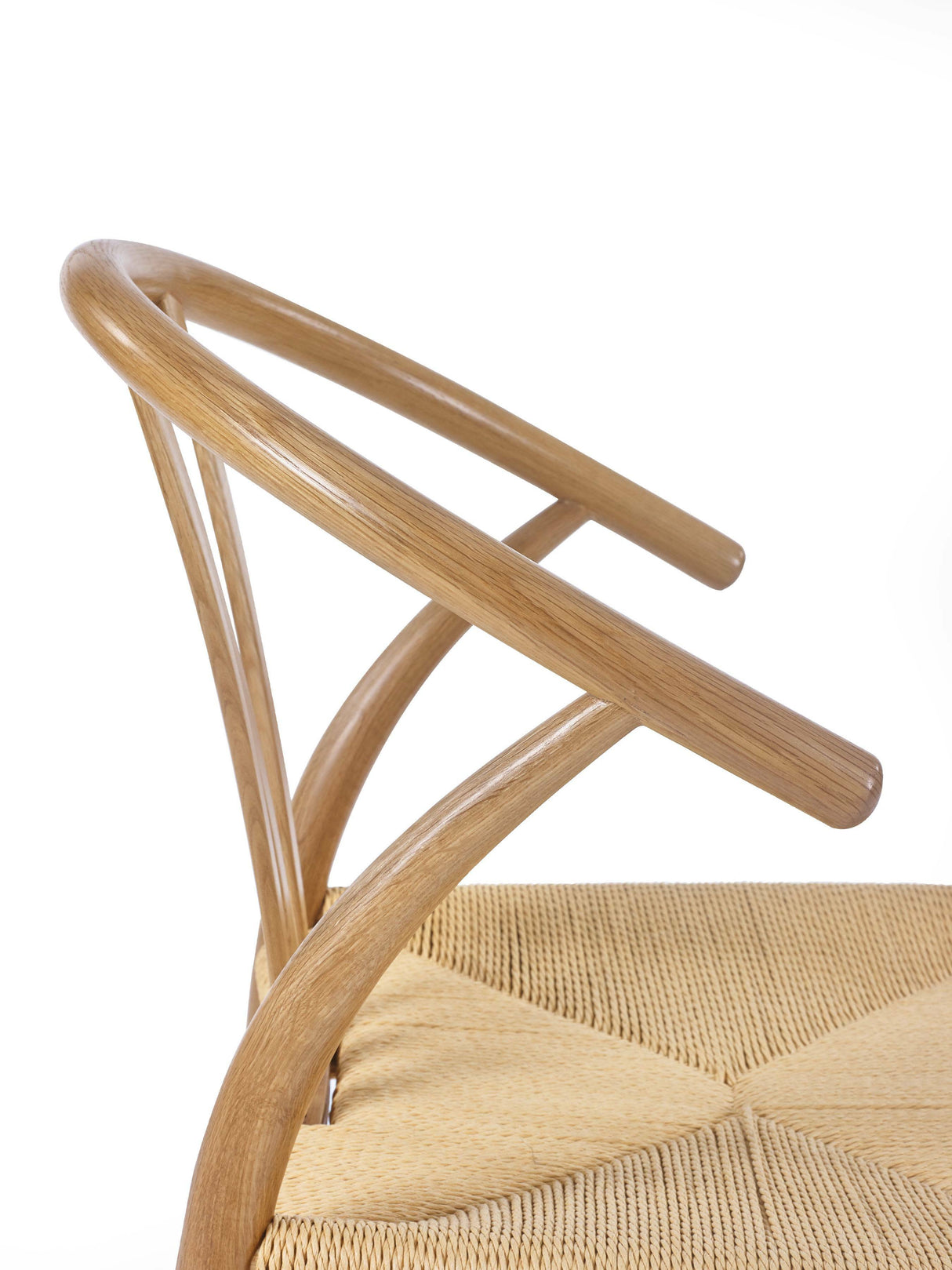 Symi Curved Back Dining Chair with Woven Seat (Set of 2)