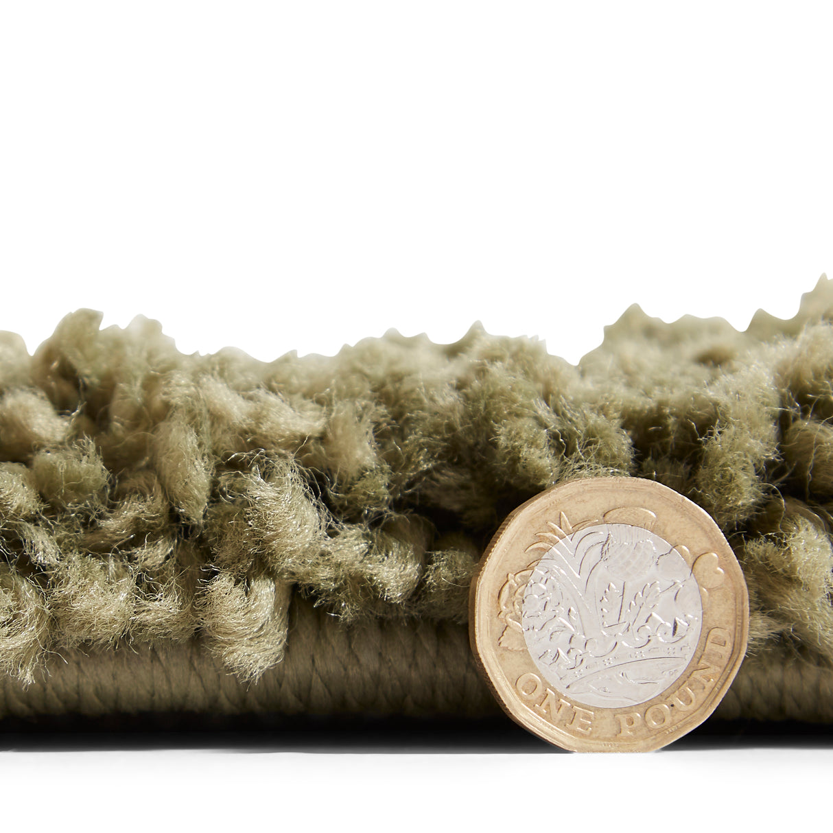 Sierra 9000 Olive Plain Shaggy Rug