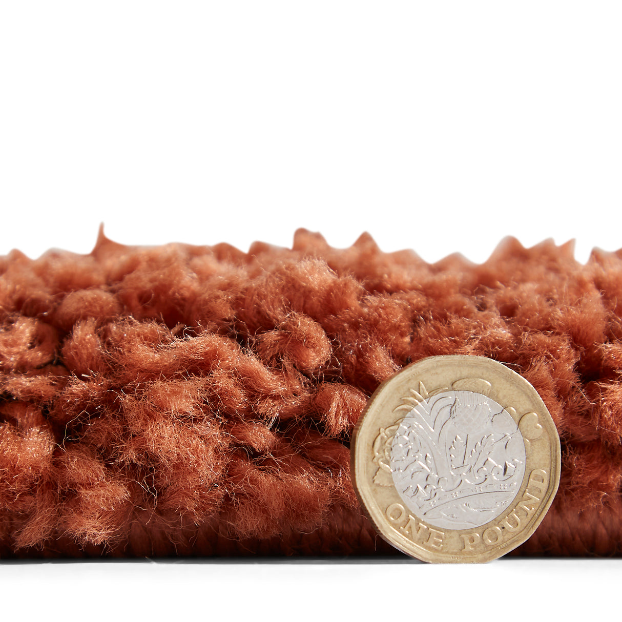 Sierra 9000 Terracotta Plain Shaggy Rug