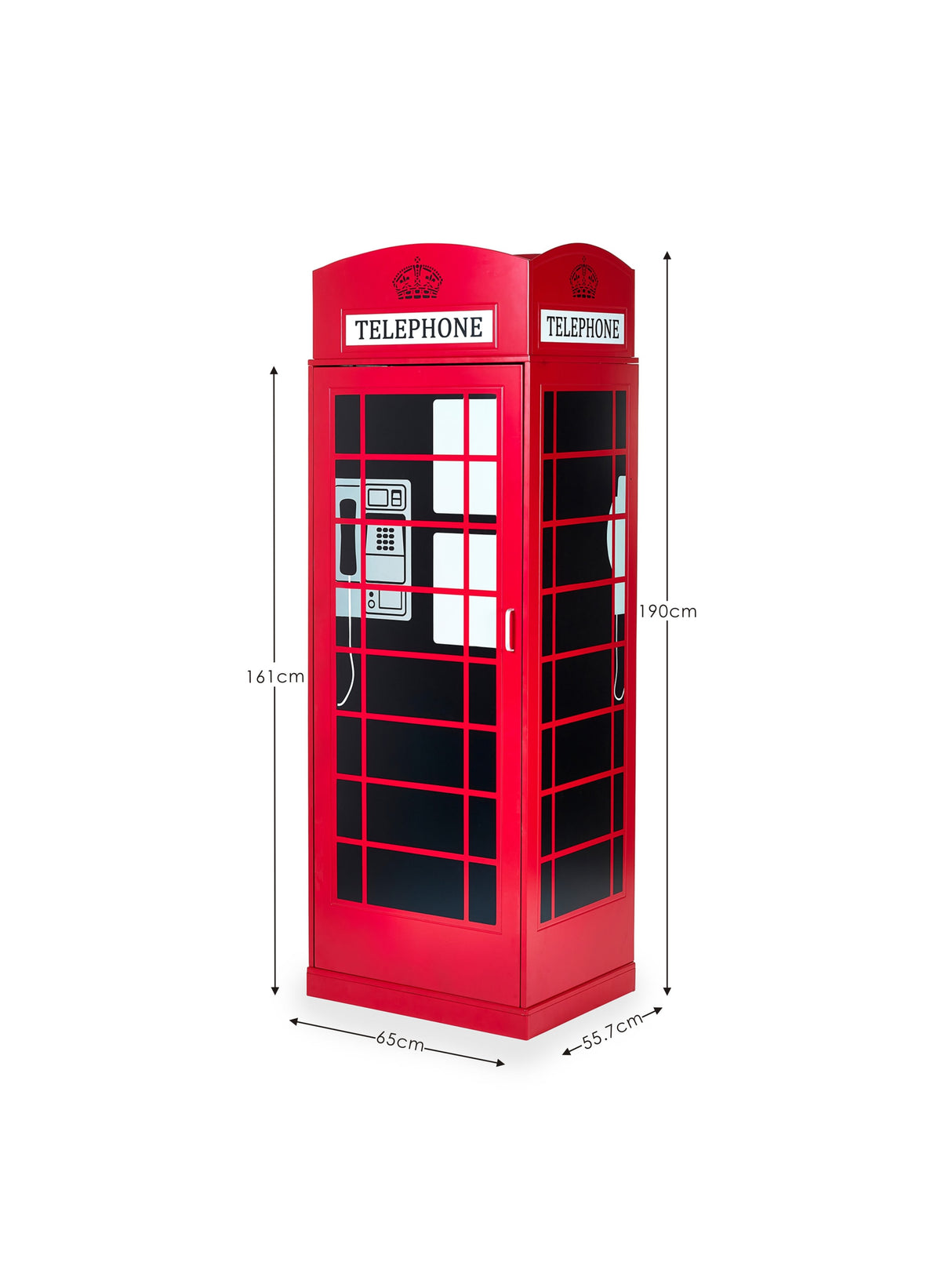 Telephone Box 1 Door Wardrobe with Shelf