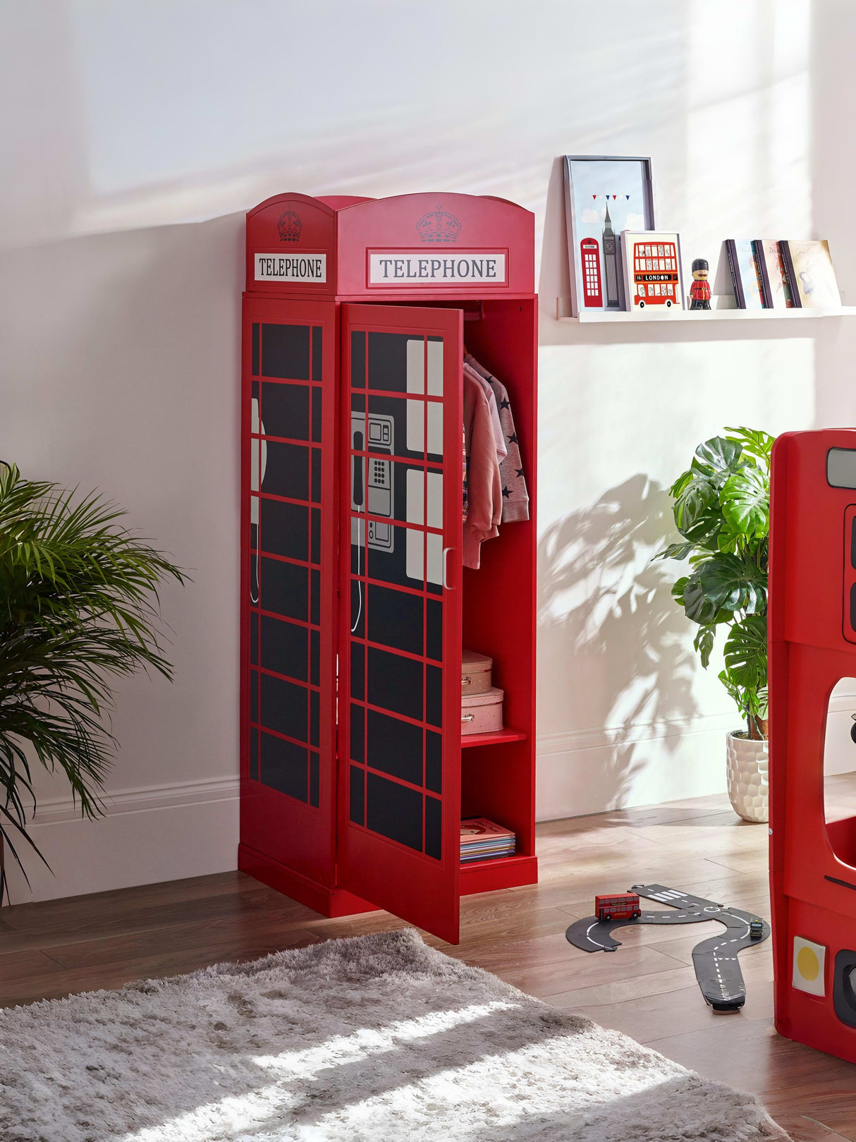 Telephone Box 1 Door Wardrobe with Shelf
