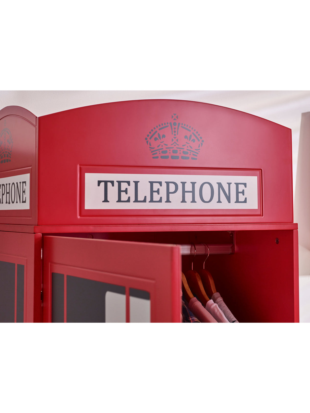Telephone Box 1 Door Wardrobe with Shelf