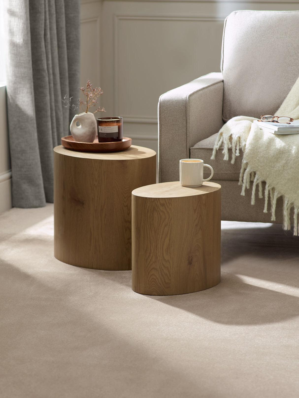 Toba Oval Nest of 2 Side Tables