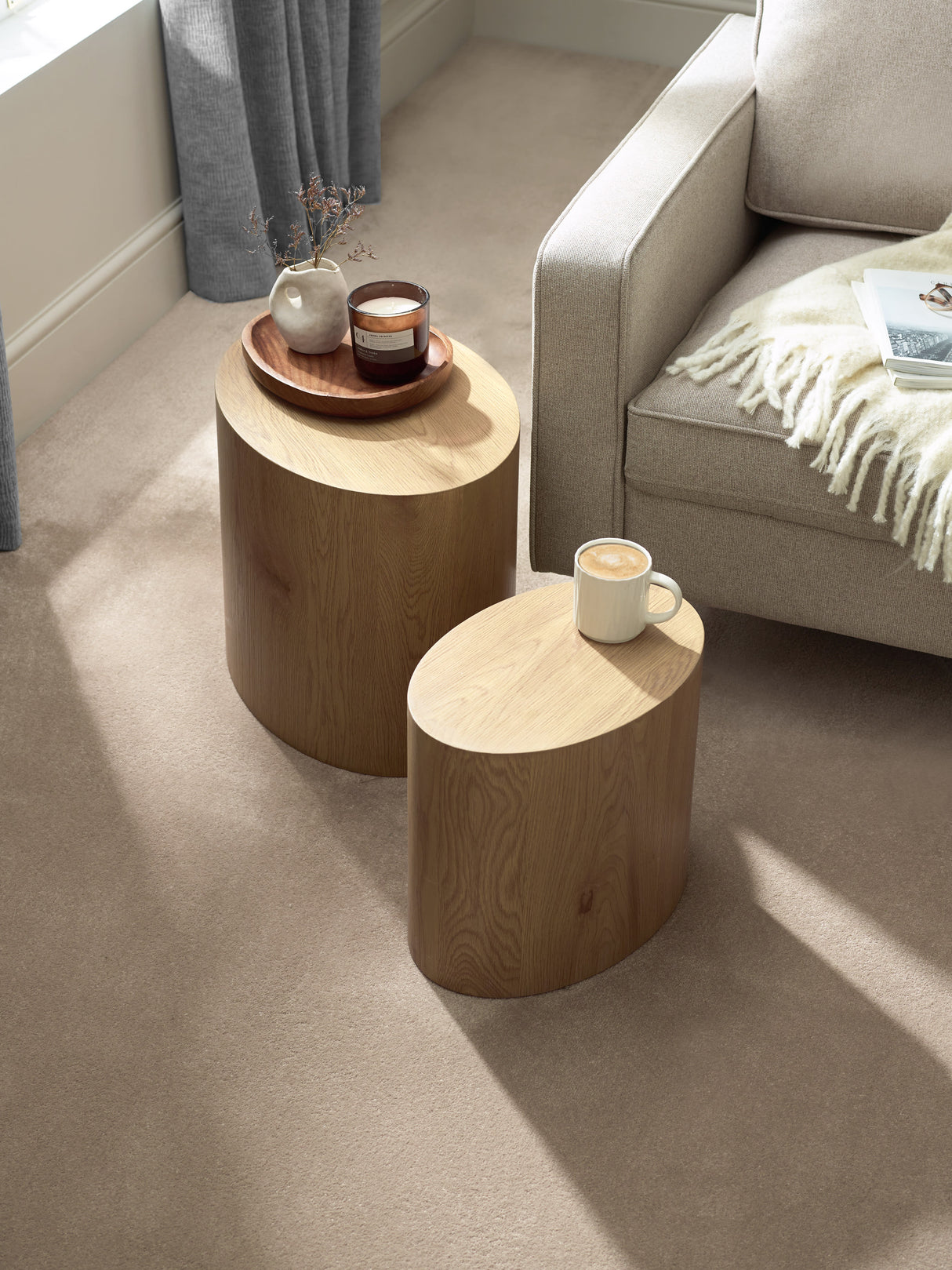 Toba Oval Nest of 2 Side Tables