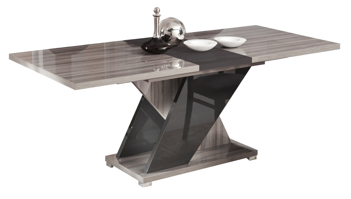 San Martino Glamour Grey Walnut Rectangular Wooden Table With Extension