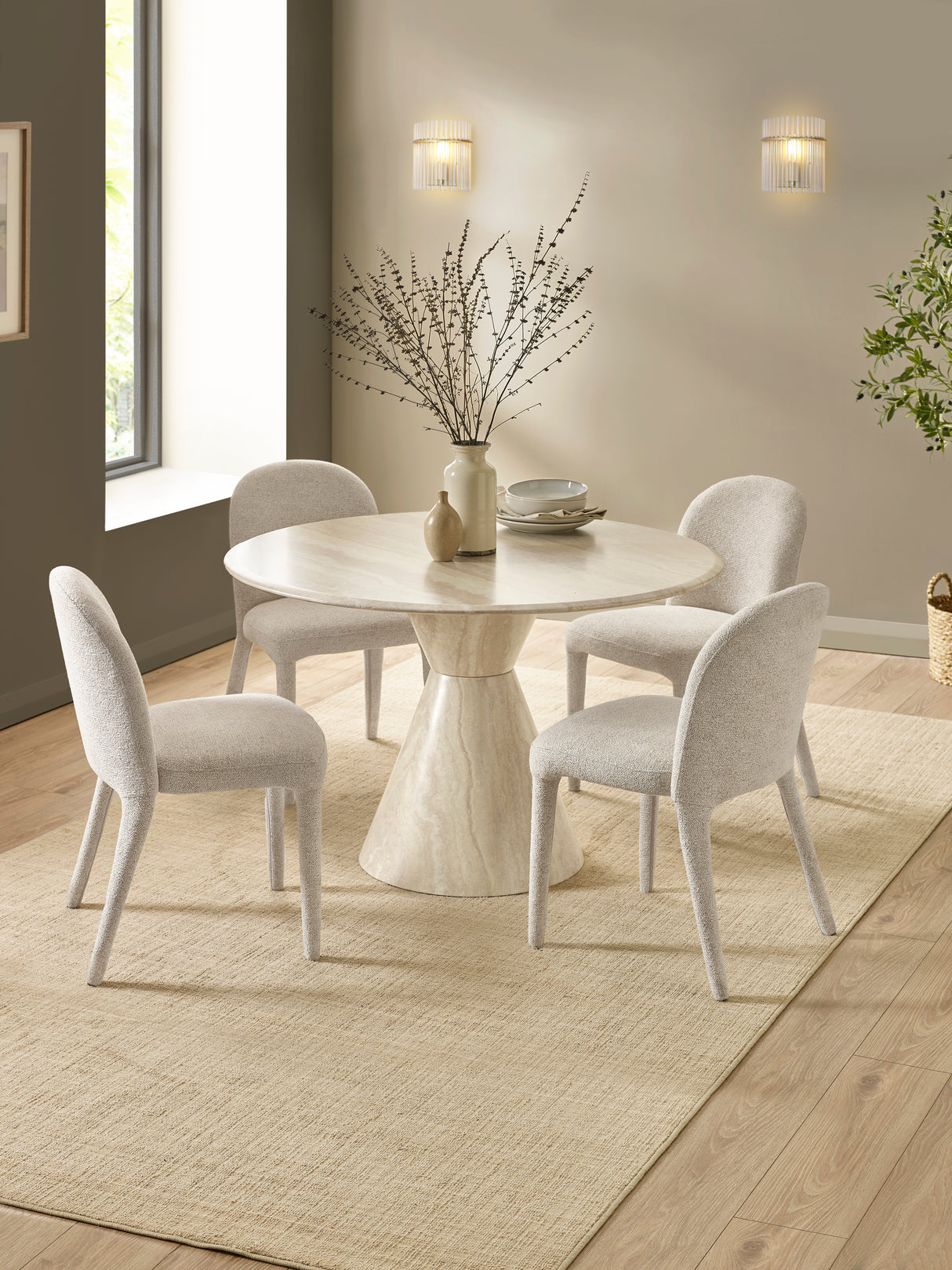 Verona Cream Marble Effect Table