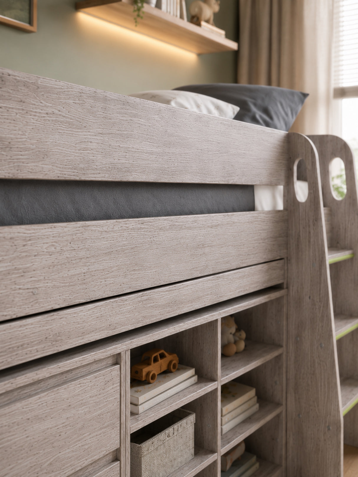 Vespa Mid Sleeper Bed with Desk