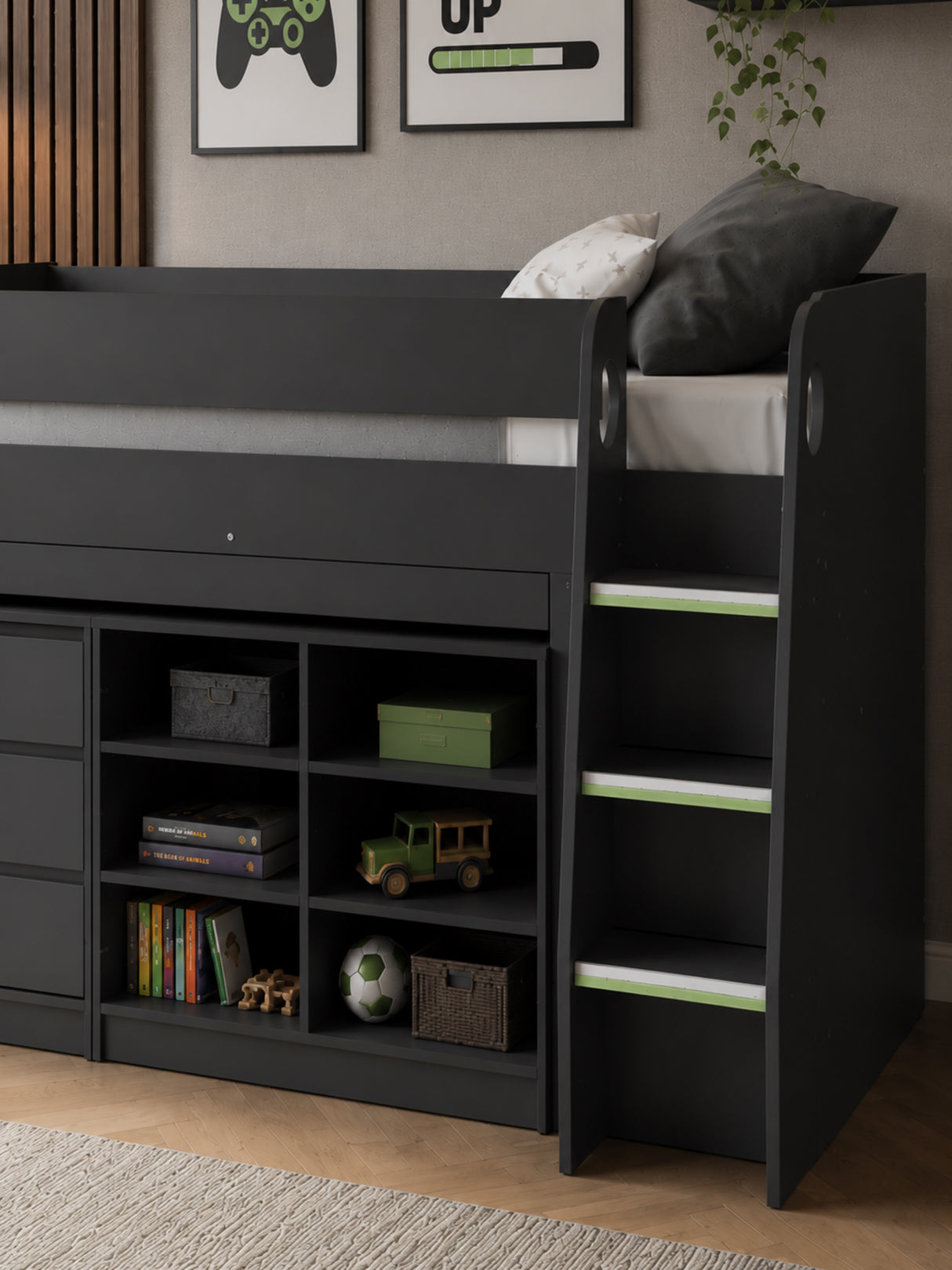 Vespa Mid Sleeper Bed with Desk