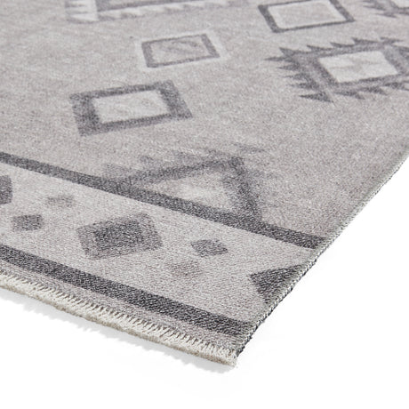 Whisper H1066 Grey/Green Modern Washable Rug