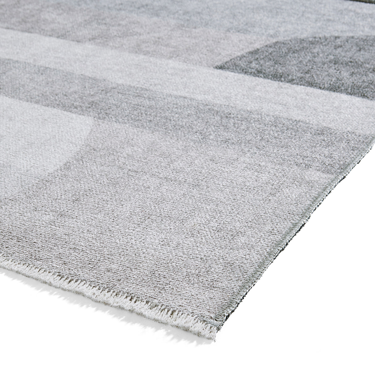 Whisper Green/Grey Modern Washable Rug