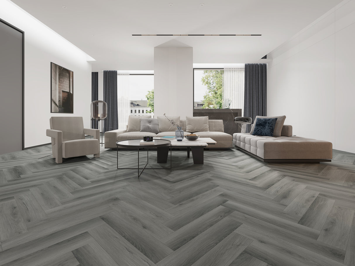 Alva Herringbone Yosemite Dark Oak