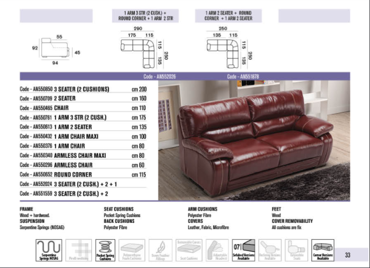 Antares - Italian Sofa Range