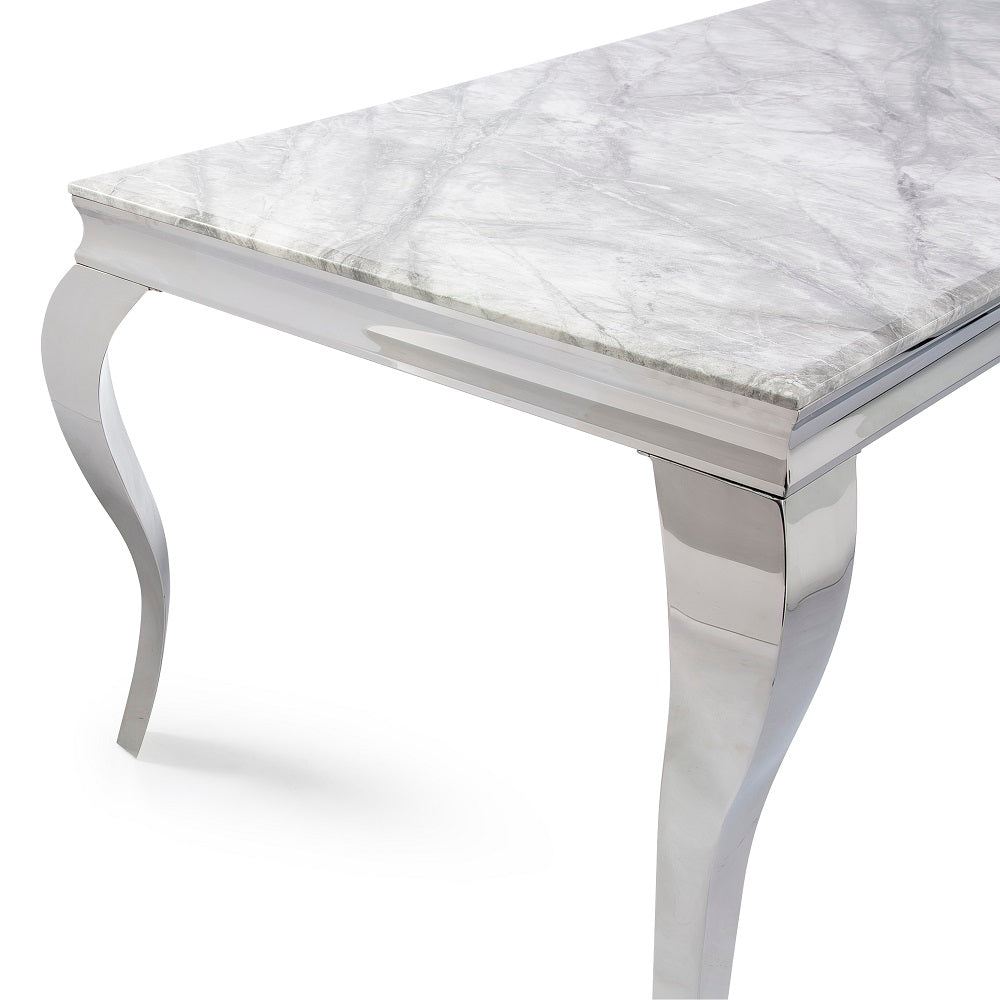 Louis Dining Table with ivory Smoke Marble Top