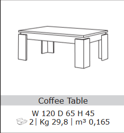 San Martino Vivaldi White and Marble Coffee Table